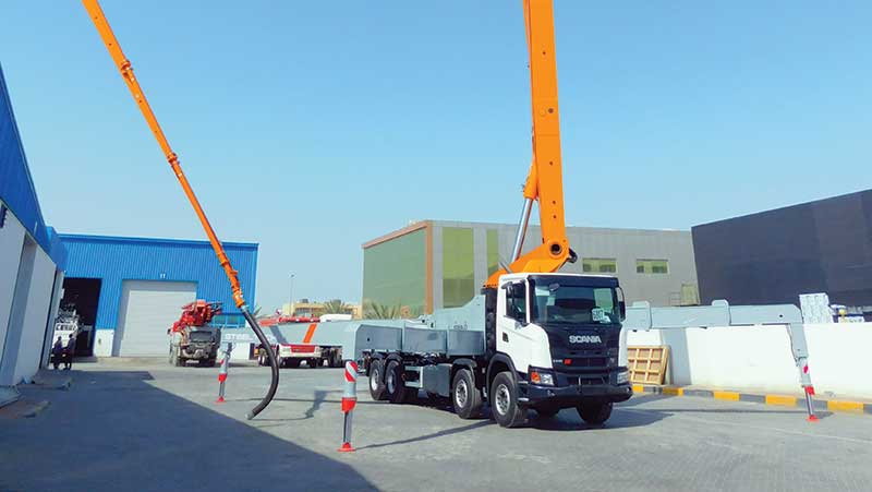 Truck-mounted pumps are the most efficient way to pour concrete on large construction sites.