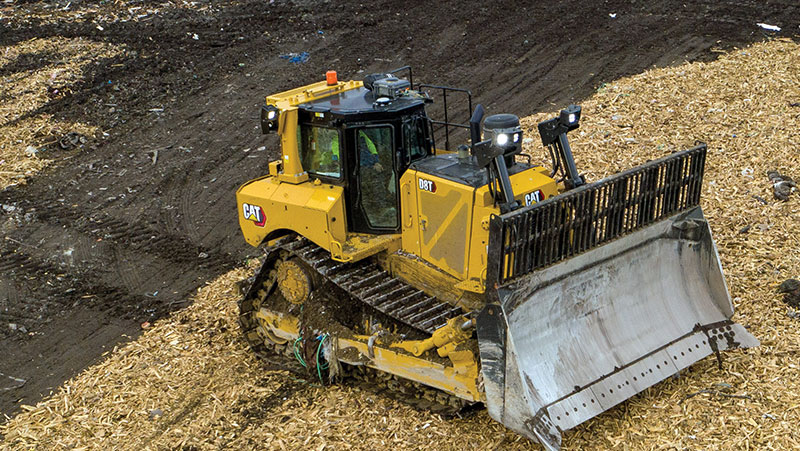 Bulldozers are widely used in waste management applications.