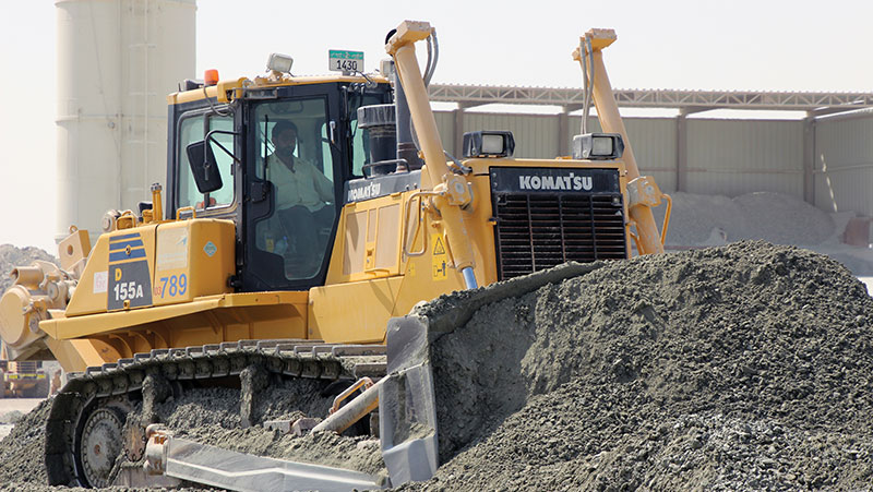 Komatsu offers a range of different blades for its dozers.