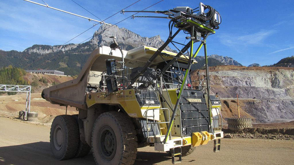 Liebherr offers a Trolley Assist System for its haul truck range.