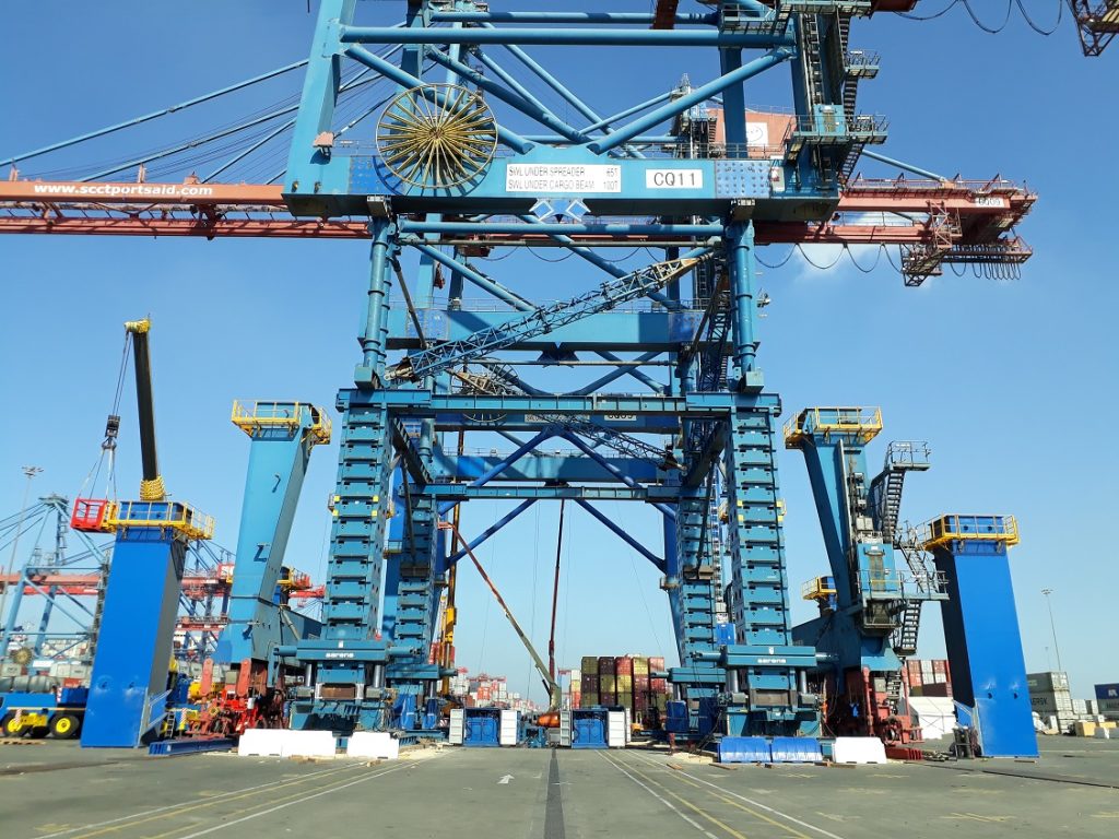 Sarens Jacks Up Six STS Cranes At Port Said, Egypt
