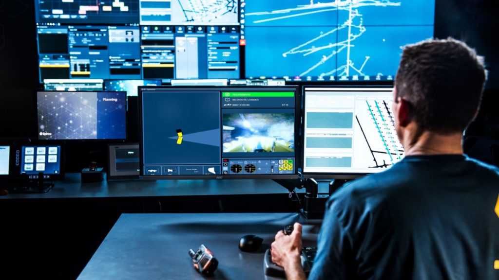 Control room setup of Epiroc's Scooptram Automation Multi machine solution