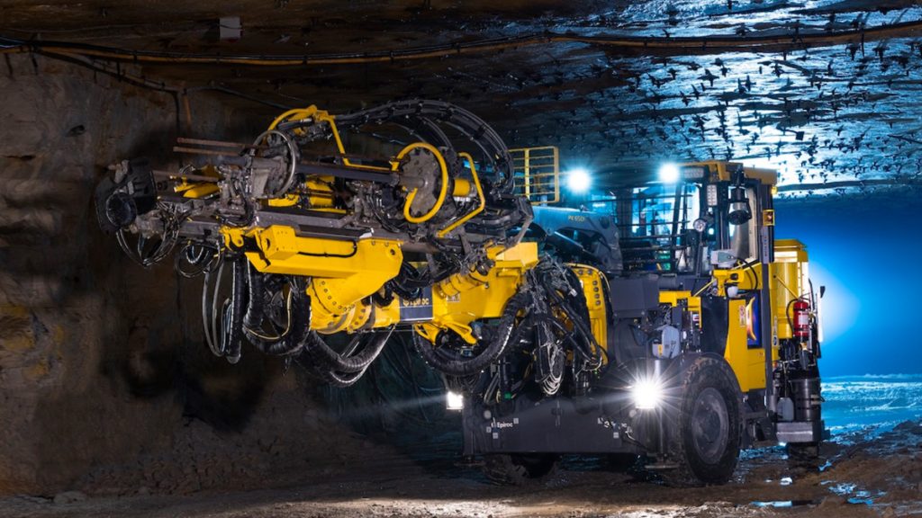 Epiroc’s Boltec M10 Battery rock reinforcement rig is part of the order by the Canadian Malartic Partnership.