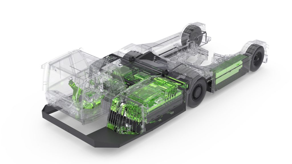 The insides of Goldhofer’s new PHOENIX towbarless aircraft tractor