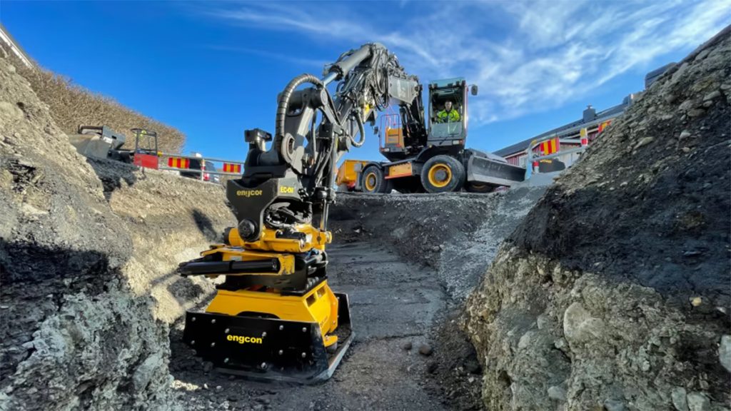 Engcon's New Compactor Plate Increases Excavator Efficiency