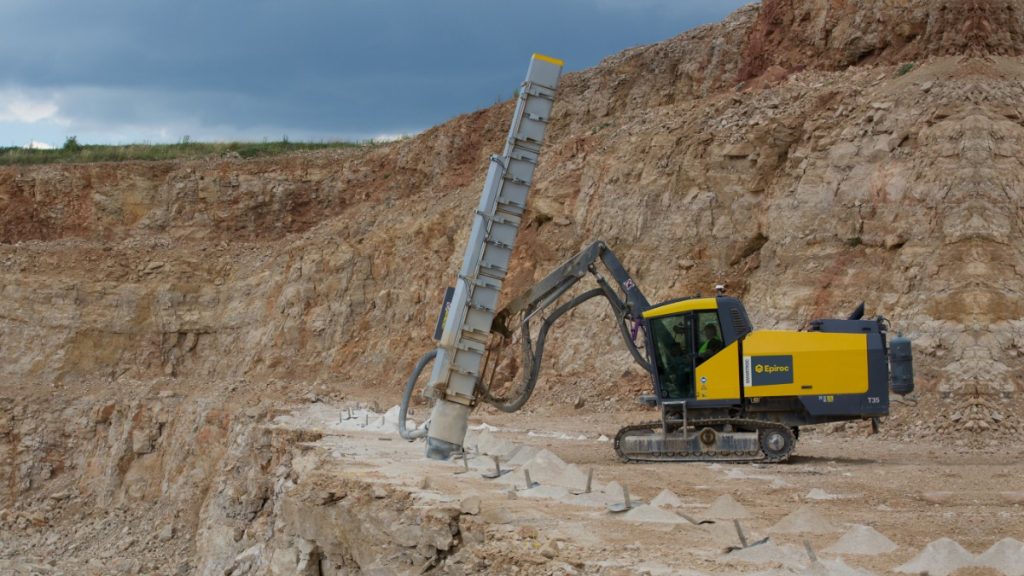 Epiroc Trials First-Ever Battery-Electric Surface Drill Rig
