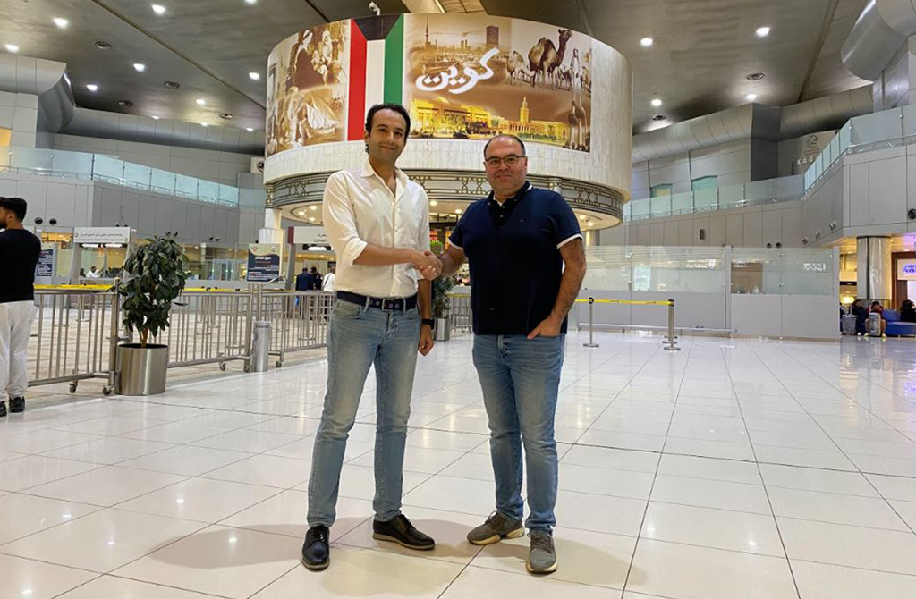 Ahmed Adel, Territory Manager of Ritchie Bros. Middle East meeting Mohammed Al Mulla, CEO of Mega Auctions on a recent trip to Kuwait