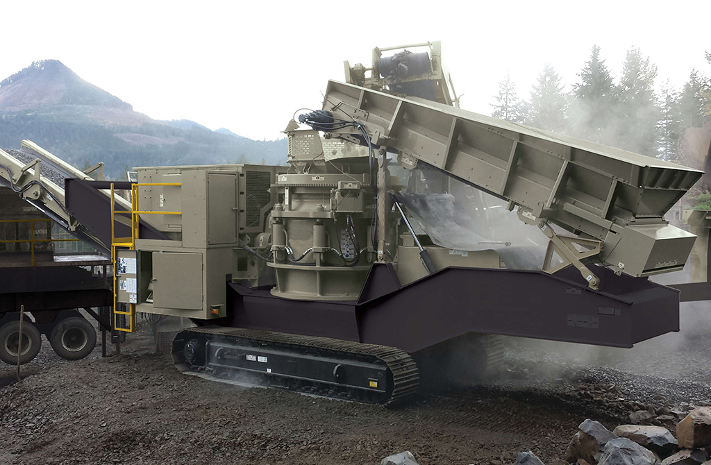 Improving efficiency and reducing operating cost by 50% is the mobile cone crusher FT 400.