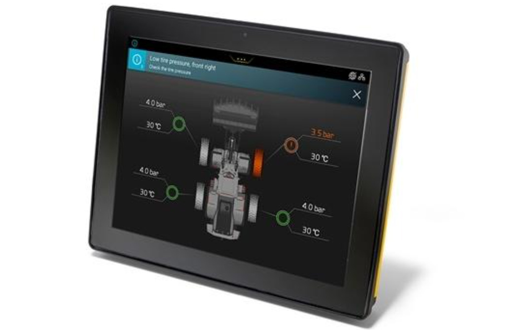 Volvo CE’s Tire Pressure Monitoring System provides real-time data relating to pressure and temperature.