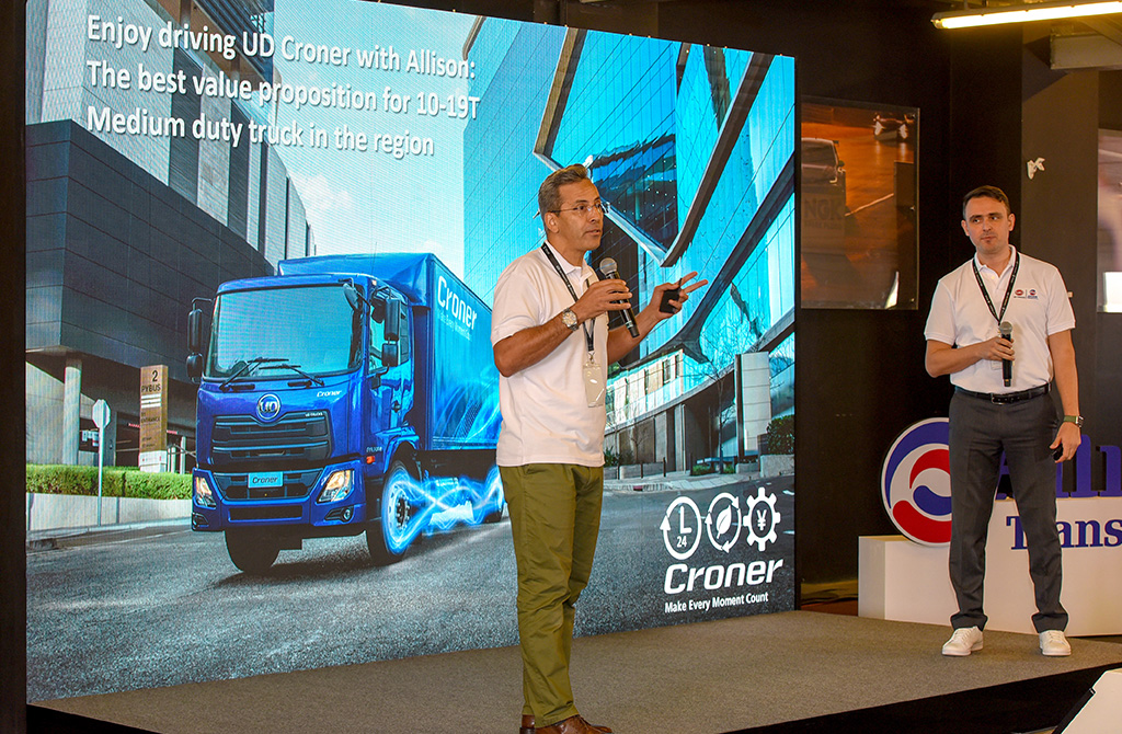 Mourad Hedna, President UD Trucks MEENA speaks at the Allison Transmission partnership event.