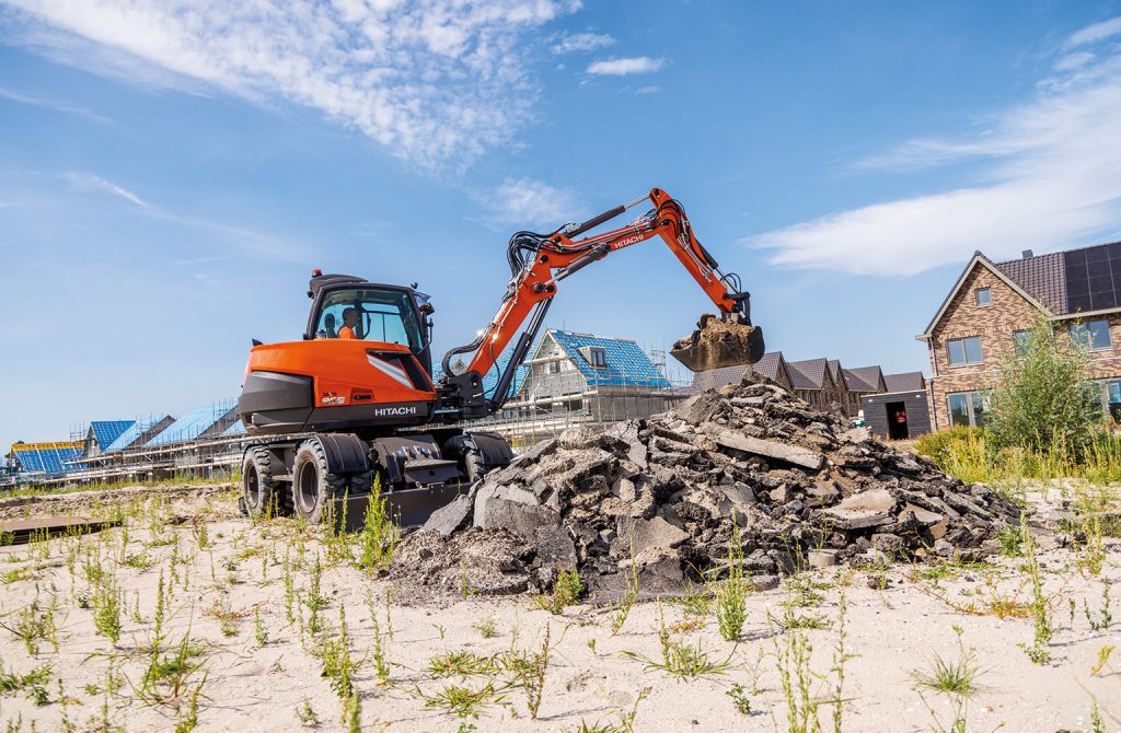New Hitachi Compact Wheeled Excavator On Show At Intermat