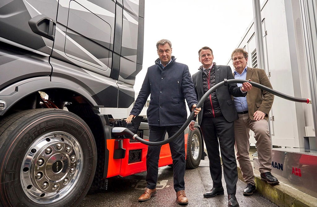 ABB E-Mobility And MAN Demonstrate Megawatt Charging On The eTruck For The First Time