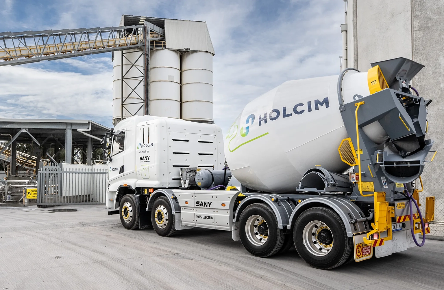 Holcim And Putzmeister Oceania Announce Trial Of 100% Electric SANY eMixer