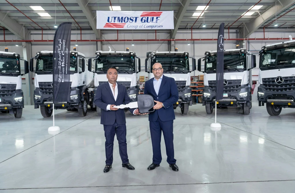 EMC Delivers 75 Mercedes-Benz Trucks In Abu Dhabi EMC Delivers 75 Mercedes-Benz Trucks In Abu Dhabi